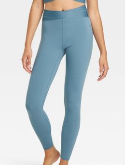 Joy Lab High Rise Wrap Waistband Leggings Blue Size L - $25 - From