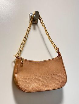 Chain Croc Baguette Bag