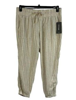 Briggs New York Briggs SZ 16 Pants Striped Linen Blend Pockets