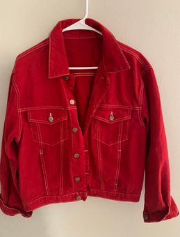 Brandy melville hotsell red denim jacket