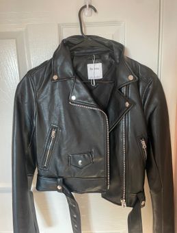 bershka faux leather jacket  Faux leather jackets, Jackets, Faux leather