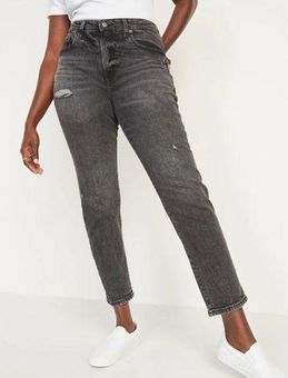 High-Waisted OG Straight Ripped Ankle Jeans