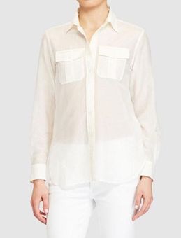Ralph Lauren Silk Blouse Cream color sz 14 - $115 (85% Off Retail) - From  Stylebymiriam