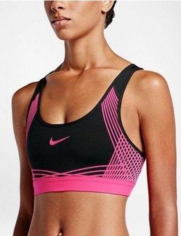 Nike Pro Hyper Classic Black Pink Sports Bra Size Medium - $25 - From Paige