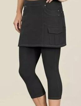 Athleta Womens Leggings Medium Bettona 2 In 1 Skirt Capri Comfort Stretch  Black - $35 - From Rhonda