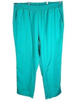 Woman Within Plus Size 24W Pants Green Elastic Waist Pockets 31 Inseam 1606  - $21 - From Bailey