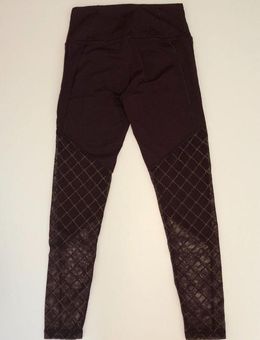 Victoria's Secret Victoria Secret Sport Knockout Mesh Maroon and Gold Tight Leggings  Women's Sm - $18 - From Haus