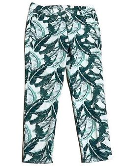 Old Navy NEW Pixie Palm Print Mid Rise Skinny Pants Size 10 Green White  Stretchy - $23 - From Julie