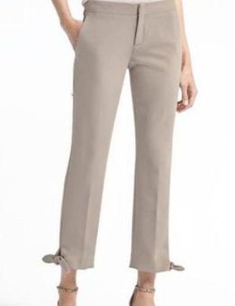Banana Republic New Beige Avery Ankle-Fit Side Tie Hem Pants Womens Sz 6  Petite - $35 New With Tags - From weilu