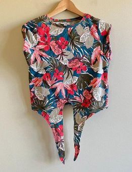 Zara, Tops, Zara Trafaluc Long Sleeve Floral Bodysuit