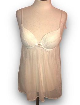 Daisy Fuentes White Lingerie Babydoll Chemise Push Up Bra Top Underwired  Large - $17 - From Kerrii
