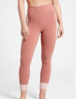 Athleta NWT Elation Rib Trim 7/8 Tight Leggings - Size 3X Pink