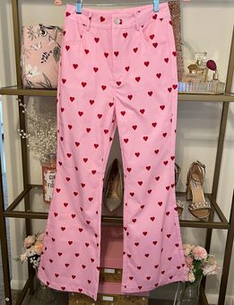 Heart Pattern Pink Flares - Cider