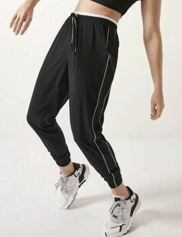 Athleta Pants Brooklyn Jogger Athletic Pull On Colorblocked Black