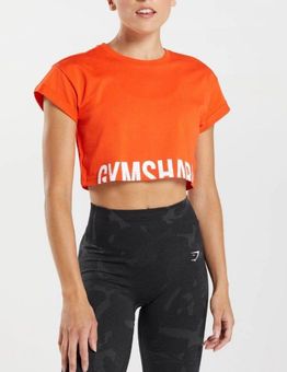 Gymshark Fraction Crop Top Orange - $24 (25% Off Retail) - From Kelli