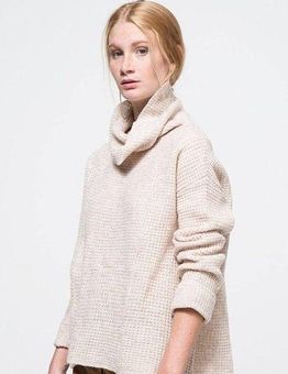 Merino Waffle Knit Sweater - Oat