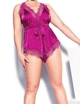 Fox & Royal Fox Royal XXL 2X 24 Slinky Romper Lingerie Sexy Chic Plus Size  Pink - $49 (28% Off Retail) New With Tags - From Lisa