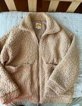 C\u0026C California Fleece Jackets | C\u0026C California Sherpa Jacket | Color: Tan | Size: L