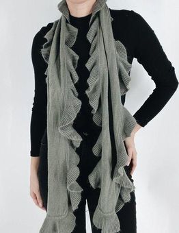 Collection Eighteen Gray Frill Scarf - $8 - From Jess