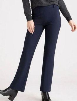 NEW Quince Pants Ultra-Stretch Ponte Bootcut Pant Navy Blue Size