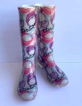 Coach poppy shop rain boots