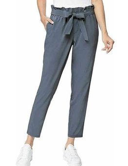 32 Degrees Heat 32 DEGREES Ladies' Tie Front Pants Large Soft Ankle Length  Color Gray Blue