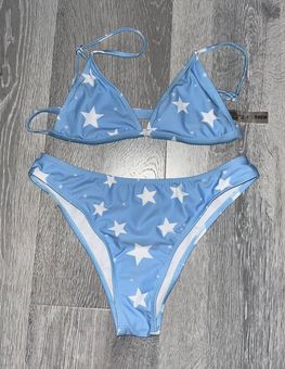 Blue and discount white star bikini