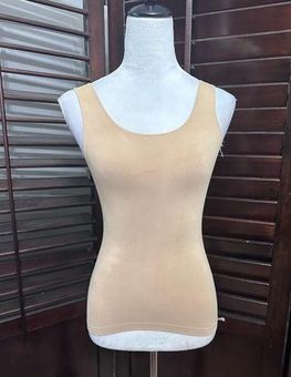 SKIMS Tank Top Women's XS Beige Solid Sleeveless Scoop Neck Stretch  Smoothing - $25 - From Missy