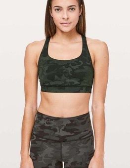 Lululemon Energy Bra Incognito Camo Multi Gator Green Size 4 - $31