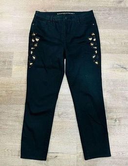 Chico's So Slimming Leopard Embellished Girlfriend Ankle Jeans Size 1​ Size  M - $47 - From LaLa