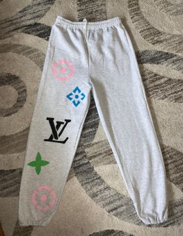 Handmade LV sweatpants!! This is a customized order