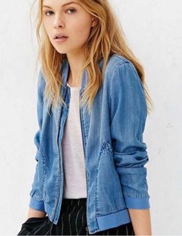 chambray bomber jacket