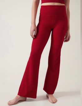 Athleta Salutation Stash Ribbed Flare Pants Red Size L petite - $60 - From  Kristine