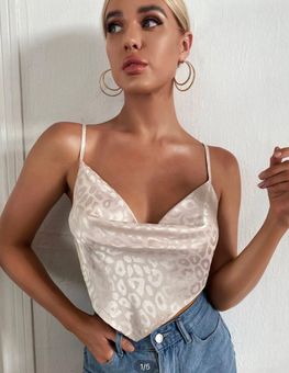 SheIn Satin Cami Crop Top Pink Size M - $10 (33% Off Retail