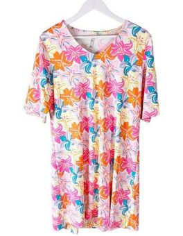 The Comfy Lulu-B Colorful Clothing UPF 50+ Protection Dress Large Hibiscus  - $67 - From Jessica