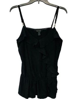 White House  Black Market Peplum Medium Ruffle Front black tank top - $30  - From Jenns