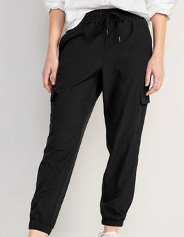 Old Navy Black High-Waisted StretchTech Cargo Jogger Pants - L