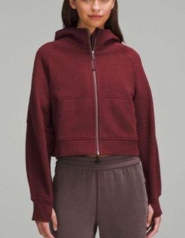 Lululemon Scuba Full-zip Hoodie In Red Merlot