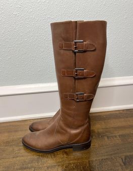 ecco Hobart Brown Adjustable Calf Side Buckle Riding Boot Size 8.5 - (83% Off Retail) - From Tori