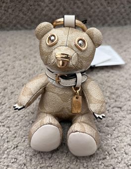 Coach Bear Bag Charm in Signature Canvas