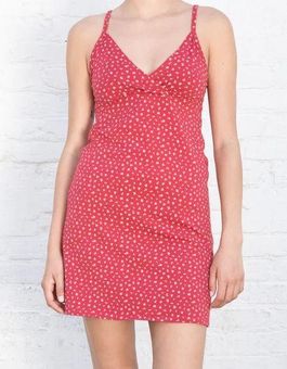 Brandy Melville, Dresses, Brandy Melville Red Floral Dress