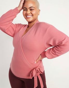Old Navy Cozy Belted Wrap Sweater Pink Size XL - $14 (58% Off Retail) -  From Beth
