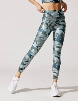 Carbon 38 - Metallic Camo 7/8 Legging Athletic Workout Training