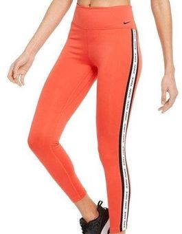 Nike Leggings ONE NWT Red Logo Mid Rise Workout Women's XS Dri-Fit Pocket -  $32 New With Tags - From Tina