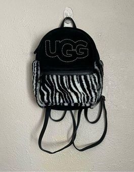 UGG Dannie II Mini Backpack Sheepskin Zebra Black 55 From OC