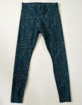 Pact Leggings Womens Medium Green Snakeskin Print Organic Cotton - $17 -  From Kristen