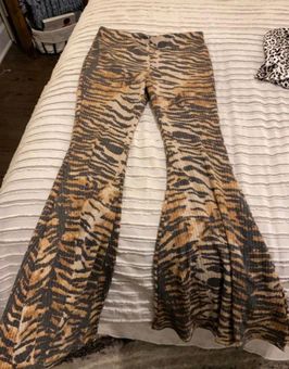 Tiger Print Flare Pants