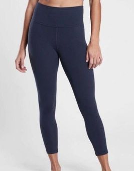 Buy the Athleta Navy Blue Elation 2-In-1 Capri Pants Size L