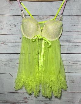 Victoria's Secret Pink Padded Green Lingerie