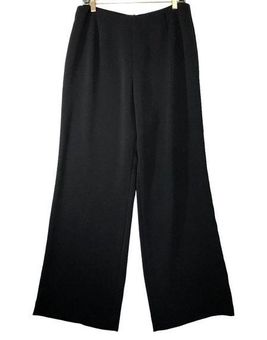 Yansi Fugel Womens Size 12 Black Dress Pants Wide Leg Trouser Career Back  Zip - $12 - From Dan